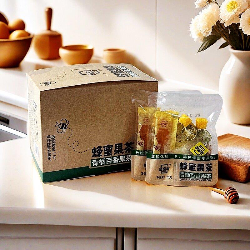 集良木蜂蜜果茶青橘百香果香橙菊花茶水果茶独立包装休闲茶饮