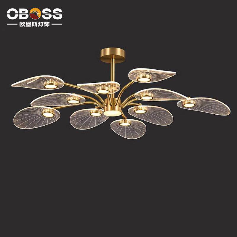 客厅灯吊灯北欧餐厅卧室led后现代简约网红金色轻奢高档大厅灯具