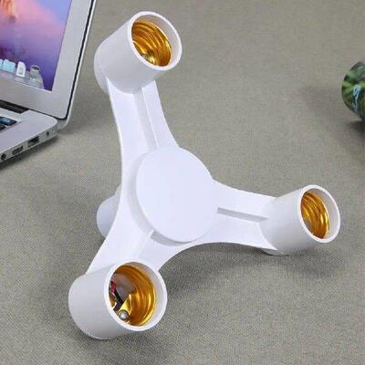 E27 Splitter 3 Heads Adapter Converter Socket Fire