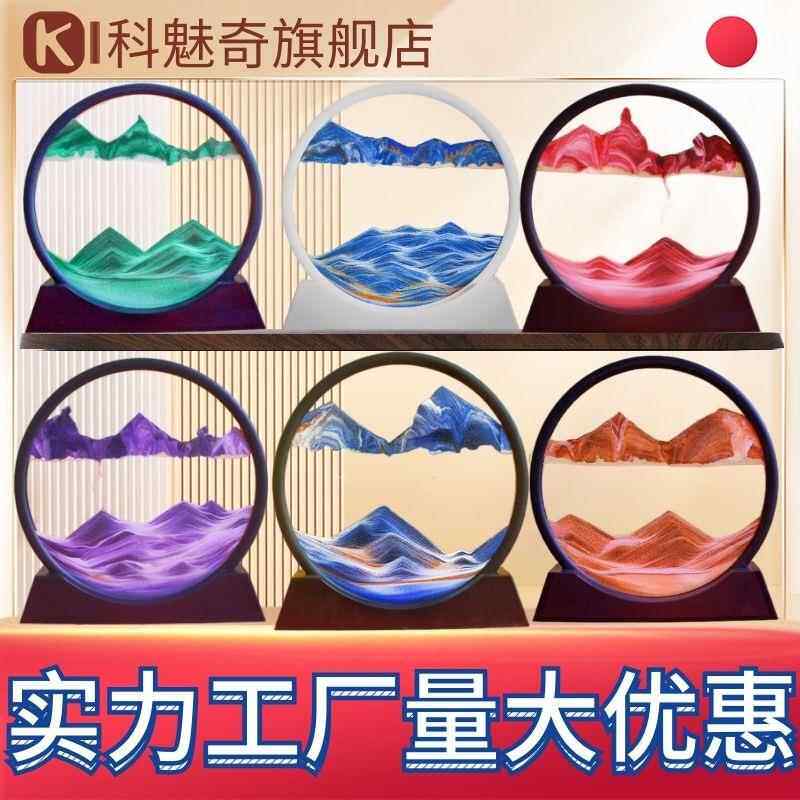 流沙【超低价厂直供】创礼品3意D/沙漏装家饰品画解压摆件