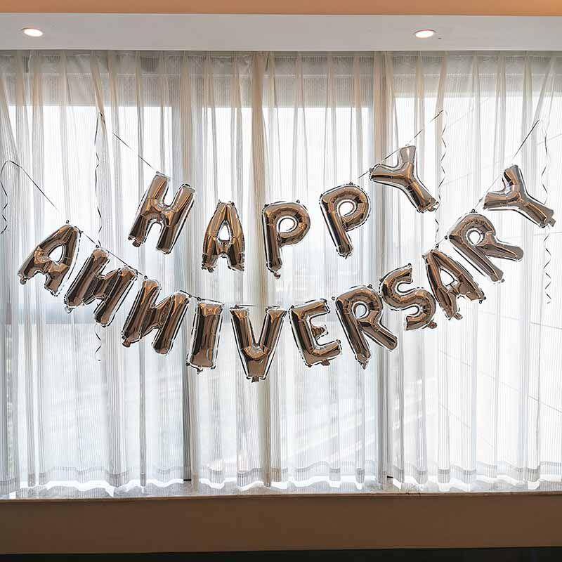 结婚恋爱一周年365天气球纪念日情人节惊喜浪漫气球房间装饰布置