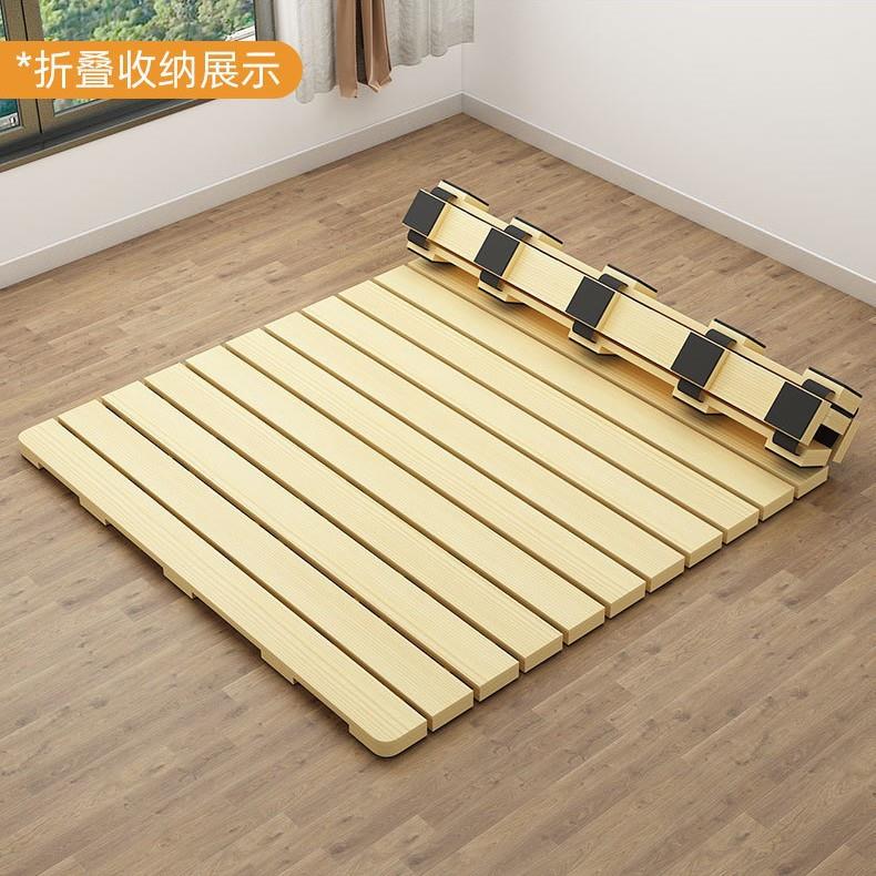 榻榻米床架家用可折叠透气防潮床垫加厚实木排骨架飘窗松木地铺床