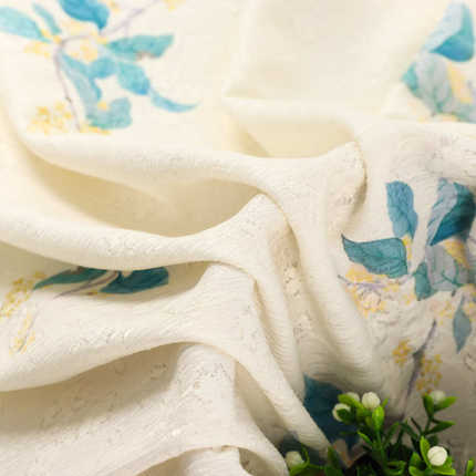 复合国秋冬纹批发针织潮肌理绒布印花提花服装面料布古典风面料