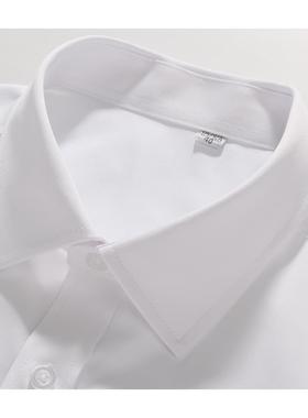 正品男士色长白袖工业装衬面衫浅蓝色职衬衫纯白色试衬衫工作服大