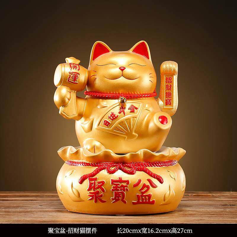 招财猫摆件店铺开业装饰品家居客厅办公室自动摇手招手发财猫礼品