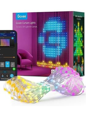 Govee LED 幻彩可变换图案发光帘子 瀑布动态灯光秀智能窗帘灯