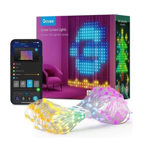 Govee LED 幻彩可变换图案发光帘子 瀑布动态灯光秀智能窗帘灯