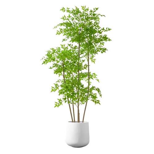南天竹仿真绿植室内大型盆栽高端轻奢假花树客厅仿生植物落地摆件
