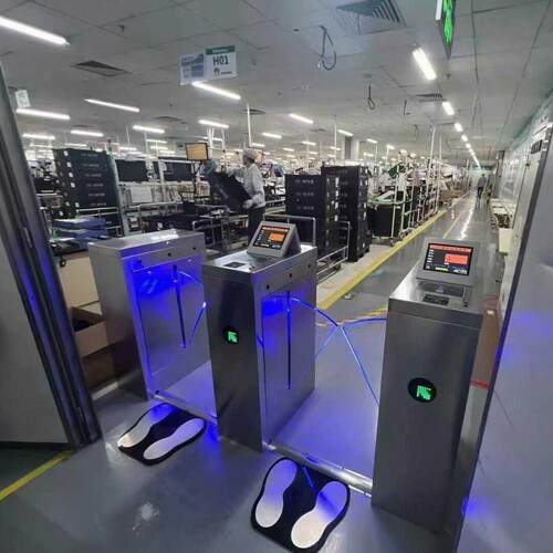 esd防静电门禁系统 车间入口人脸识别静电翼闸风淋室门禁闸机数显