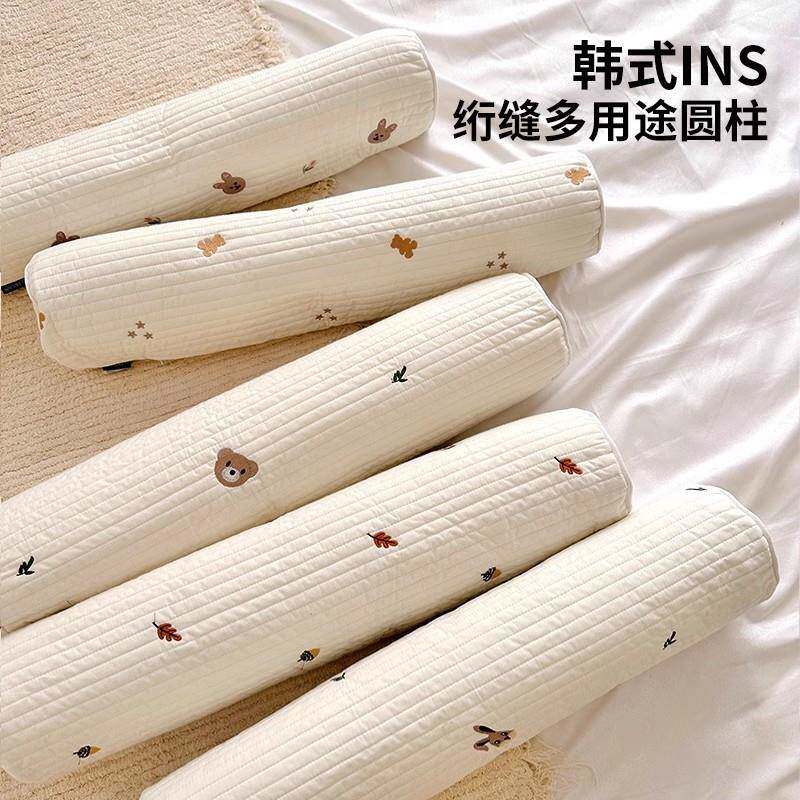 新生婴儿床围宝宝安抚圆柱枕纯棉防撞围栏抱枕长条侧睡枕可拆卸