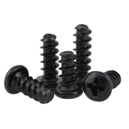 【M2-M4】PB黑色圆头平尾自攻盘头平尾自攻螺丝电子小螺丝钉碳钢