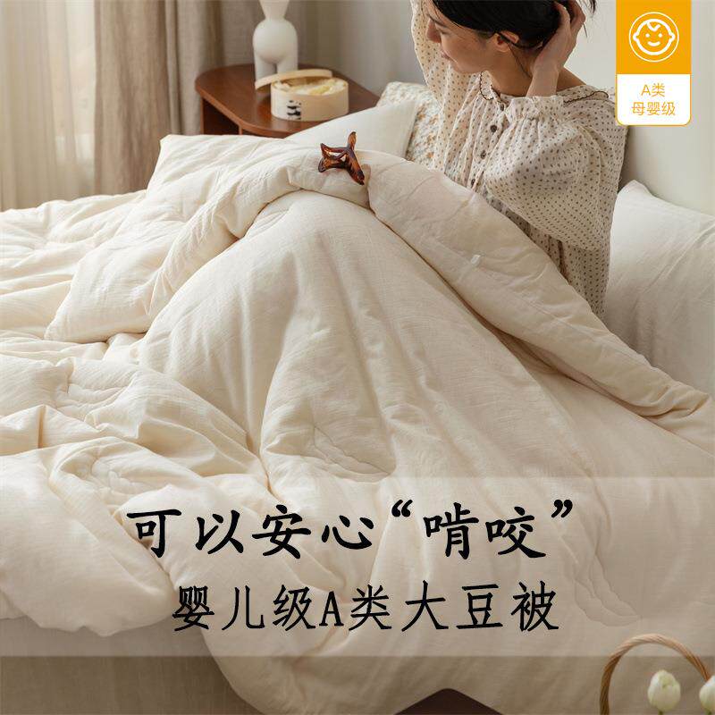 软糯感A类婴儿级秋冬被子纯棉大豆被芯棉被厚实100加厚民宿空调被