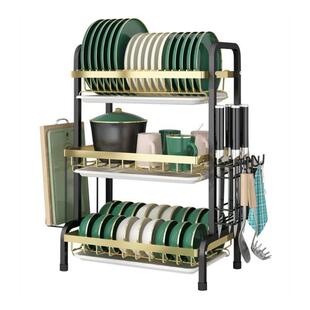 Kitchen sink racks stainless steel dish drain rackdrying跨境
