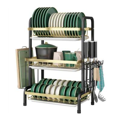 Kitchen sink racks stainless steel dish drain rackdrying跨境