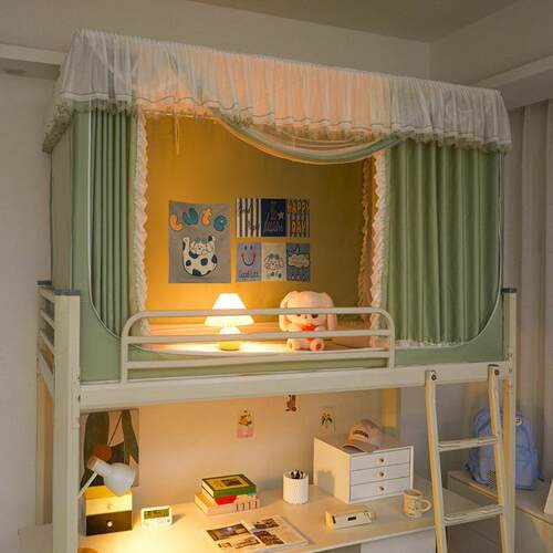 强遮铺光床帘帐一体式2490166支架上下通用学生防寝室全封闭加蚊