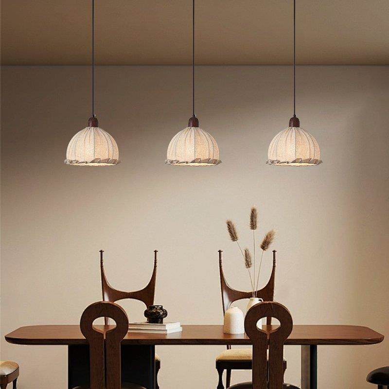 宋代美学布艺花纹吸顶灯入户玄关灯走廊过道灯法式复古中古阳台灯