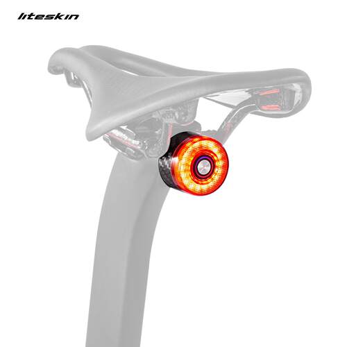Liteskin轻云碳纤维智能尾灯自行车灯煞车感应登山车灯夜骑自动