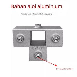 方管连5接件紧固件镀方管锌接头0铝合金三通方钢固定卡扣2/2/30mm