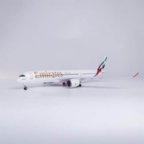 带灯阿联酋航空阿航空客A350仿真客机飞机模型摆件礼品Emirates