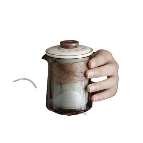茶具随身套装客快手绘防烫杯便携式一壶茶具旅行陶瓷三杯功夫户外