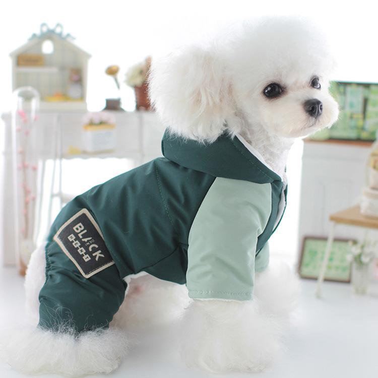 23宠物衣服帅气狗狗滑雪四脚衣泰迪比熊秋冬季加厚棉服小型犬棉衣