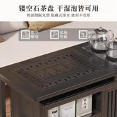 可旋转茶家茶OSZ车柜胡桃色楠竹可移动泡茶台阳小台用桌椅桌组合