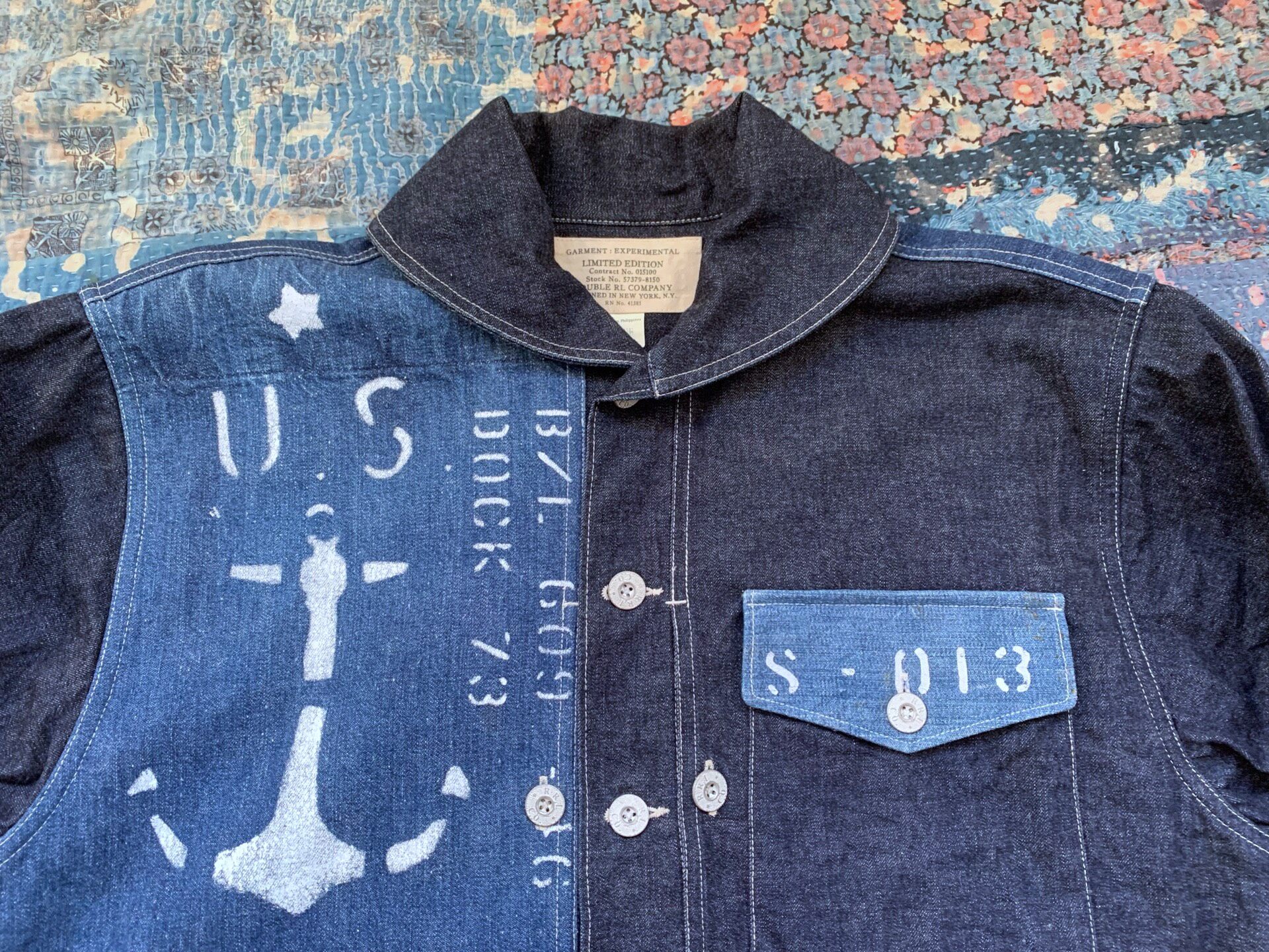 RRL Limited Dark Denim Deck Jacket — front