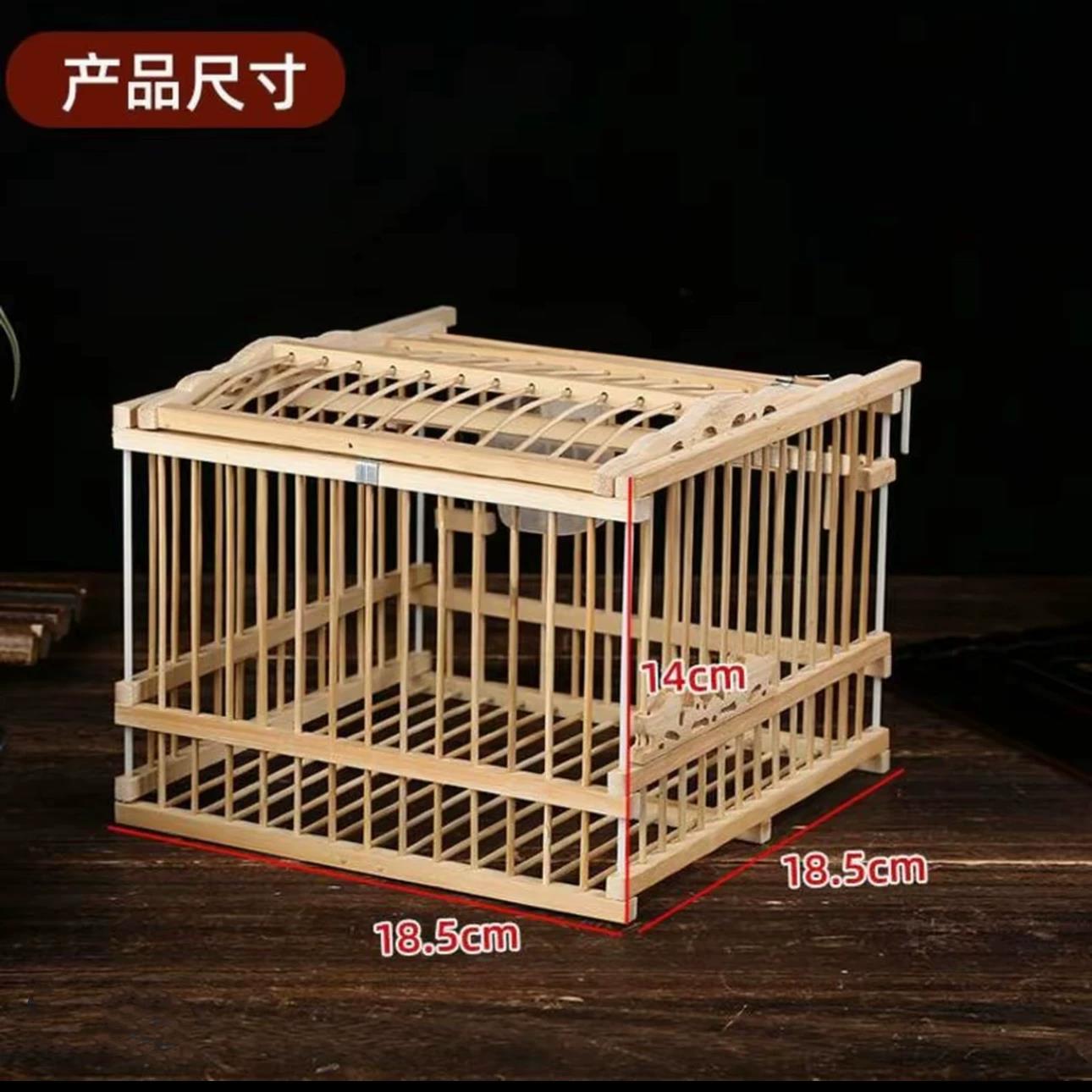 鸟笼竹制鸟笼黄雀笼竹子长方形笼子便宜