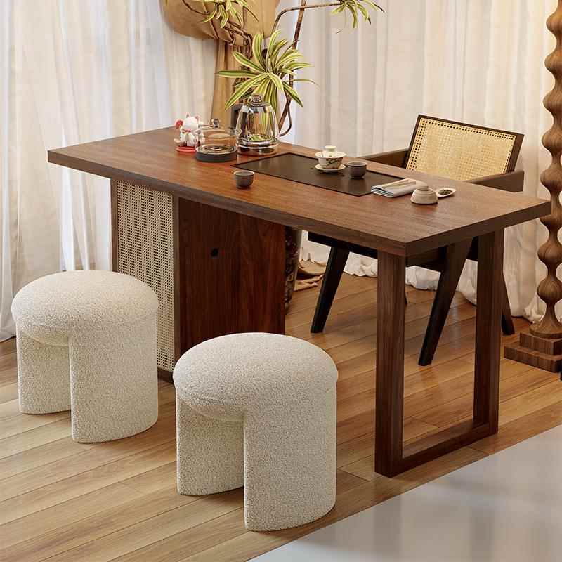 全实ZTF木北美黑胡桃家木阳2茶台茶桌椅组合用小型泡台205新款