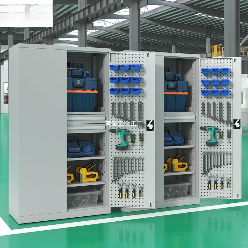 重型双开门工具柜车间用工厂收纳柜工具箱修车储物柜铁皮柜子加厚