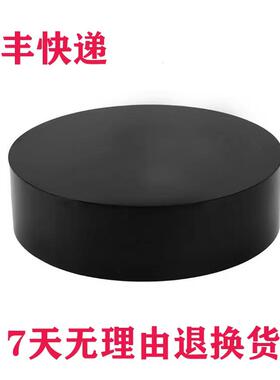 黑色烤漆圆柱展示台摆件底座增高直播间站台圆形展台模特地台摆台