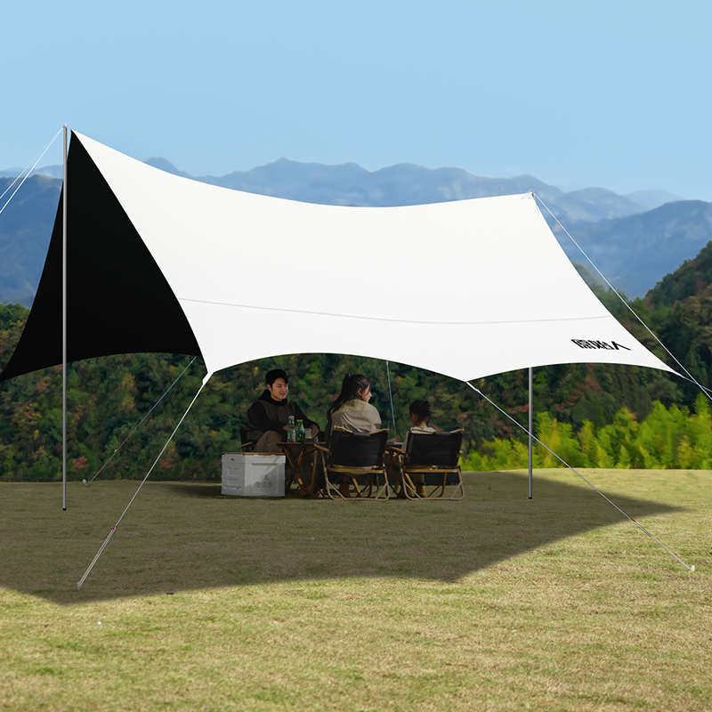 原始人黑胶天幕帐篷户外防风防晒涂银野餐露营装备六角蝶形遮阳棚,户外/登山/野营/旅行用品,天幕,淘宝优惠券,粉丝福利购,淘宝优惠卷