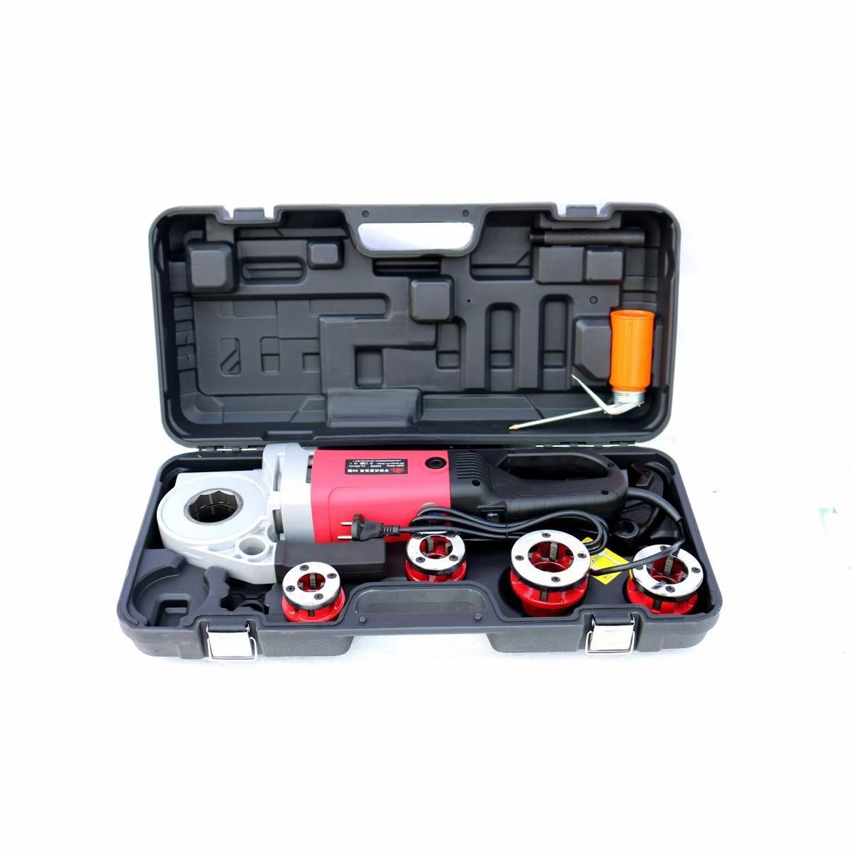 便捷式手持电动套丝机铰扳铰螺纹镀锌管铁管攻丝管道套丝机