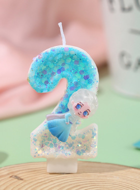 卡通可爱数字生日蜡烛蜡烛蜡片