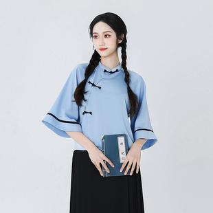 高档2025新款民服国风舞蹈服情蒙深深雨华蒙演出学生装芳衫中国风