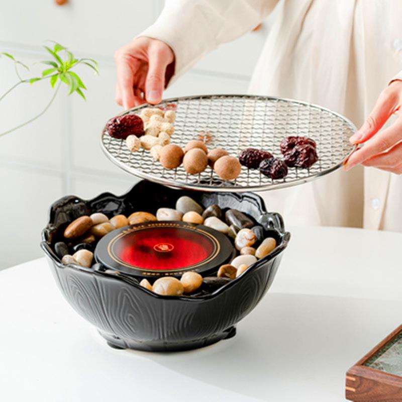 围炉煮茶家用室内罐罐茶煮茶炉烤茶玻璃茶壶泡茶电陶炉煮茶器一套