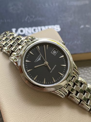 [9.8新]浪琴军旗手表女款精钢日历自动机械手表L4.274.4.52.6