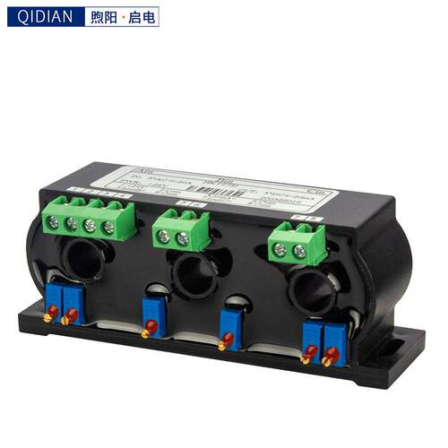 三相交流电流变送器AC5A100A转4-20mA0-10V输出电量传感器穿孔