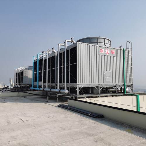 注塑机配套方形横流凉水塔 高温水冷却塔 玻璃钢外壳户外防水电机