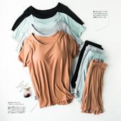 cushion short piece bra one chest set Women sleeved