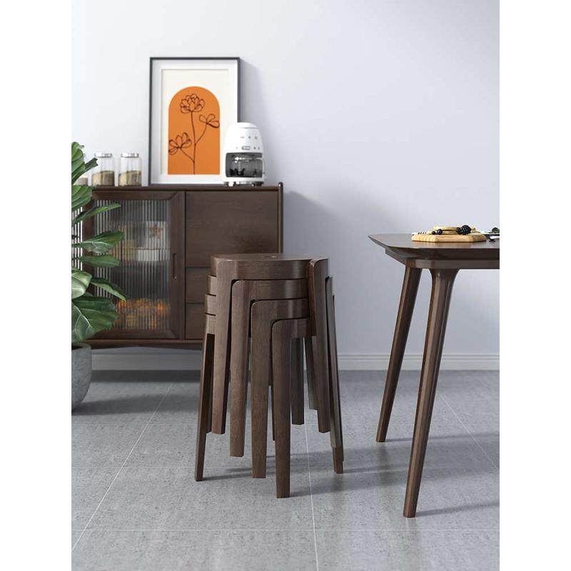 凳子备用餐厅可的凳子叠凳风车凳子圆凳实木家用放高结实凳子耐用