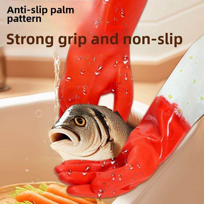 防水手套杀鱼专用冬季防刺加长手臂抓鱼加绒橡胶家务洗碗厨房耐用,居家日用,手部防护用品,淘宝优惠券,粉丝福利购,淘宝优惠卷