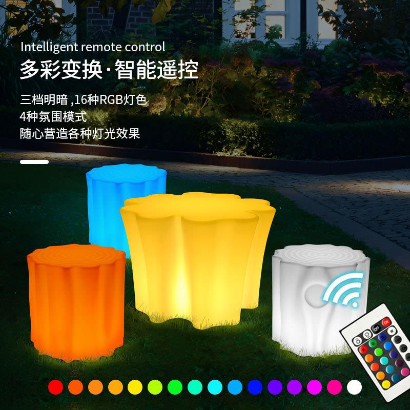 阳台茶桌户外露天露台花园家用树桩凳茶几现代室外庭院装饰树桩
