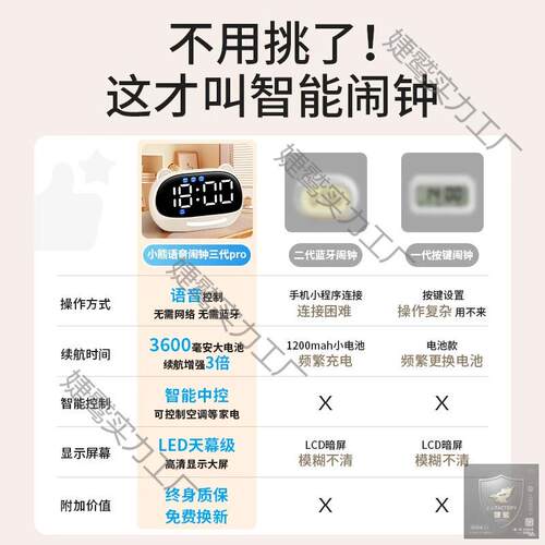 网红闹钟学习计时器儿童智能琪特小学生电子时钟初中生自律2025款