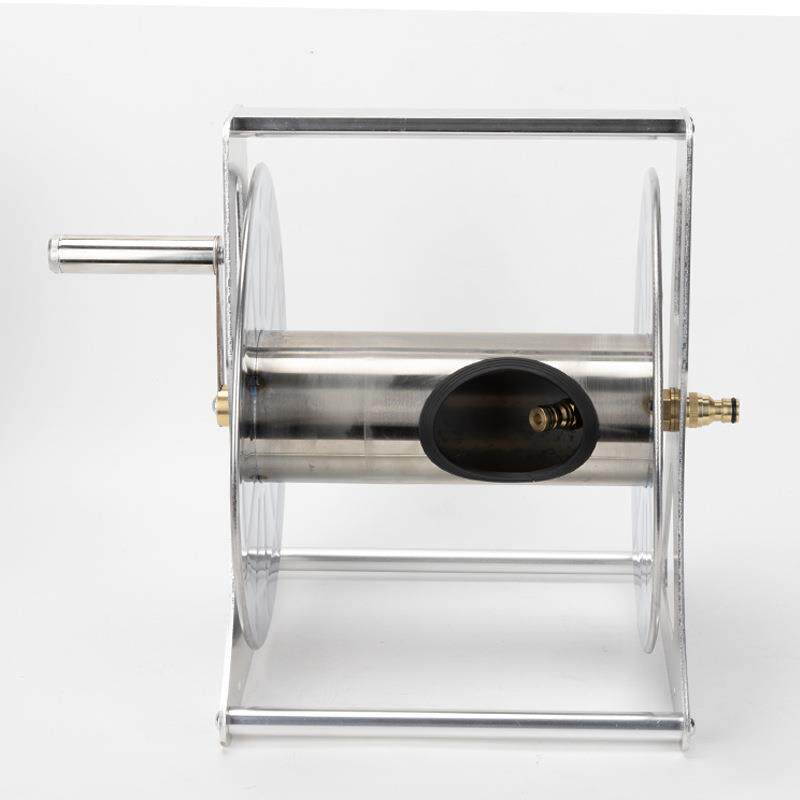 B60金属不锈钢水管车架洗车浇花水管收纳架卷管器洗车水管收纳架