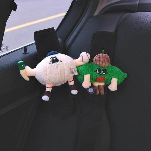 豌豆汽车安全带护肩套车载安全绳把套车内装饰用品可爱摆件高级