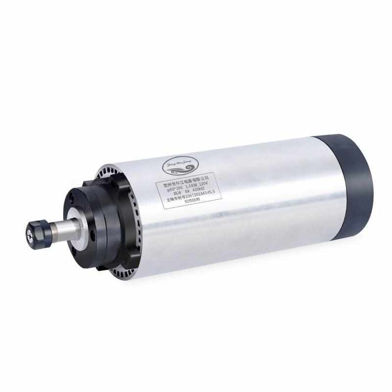 80主轴电机动力头主轴.45kw华江机1圆形轴承220v110v直径风冷雕刻