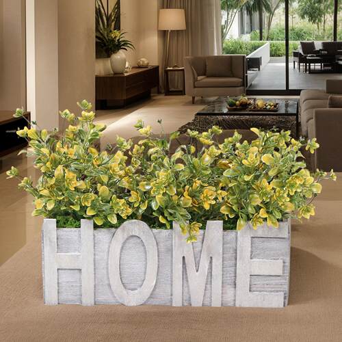 人造蕨类植物木盒装饰商场橱窗装饰摆件餐桌摆放装饰节日家居装饰