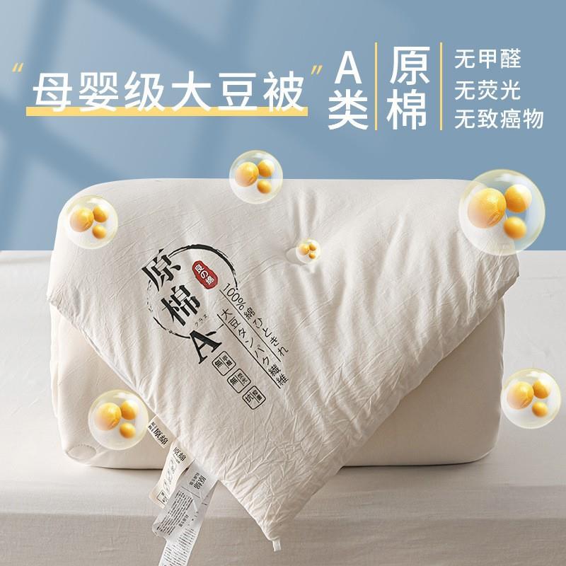 A类原棉大豆纤维被春秋被活动礼品被加厚冬被单双人冬被子学生被