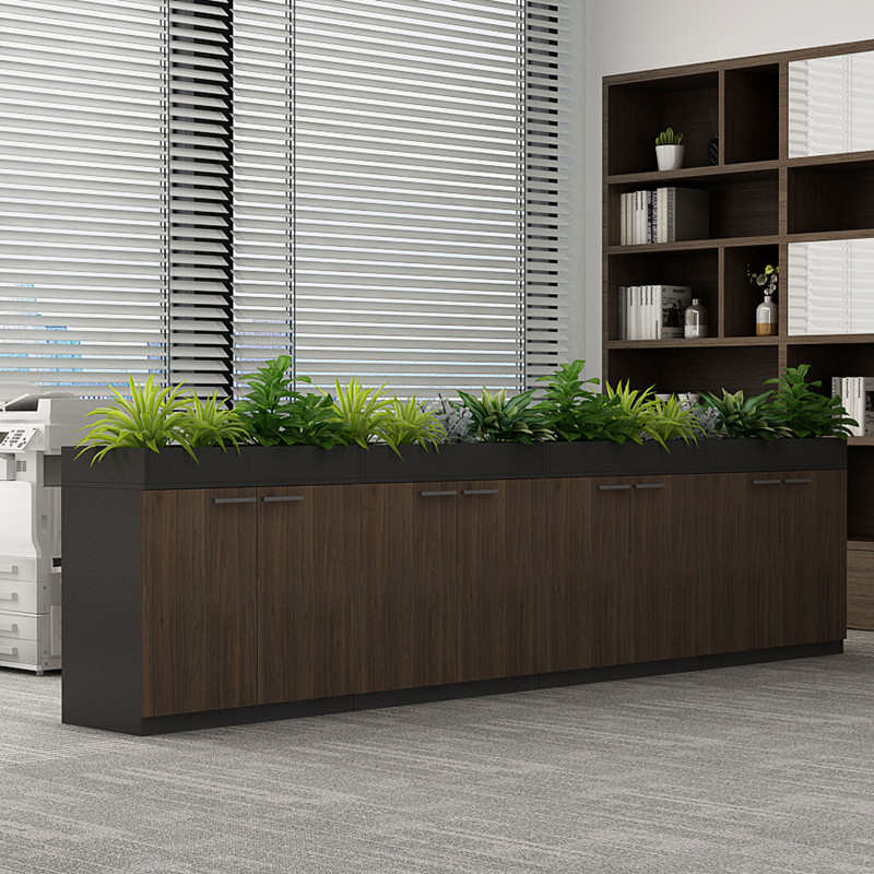 矮柜办公室花槽柜文件柜隔断柜资料柜储物柜木质边柜花草柜办公柜